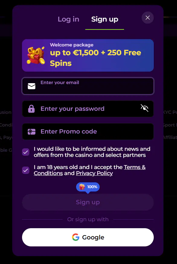 Spinmama sign up